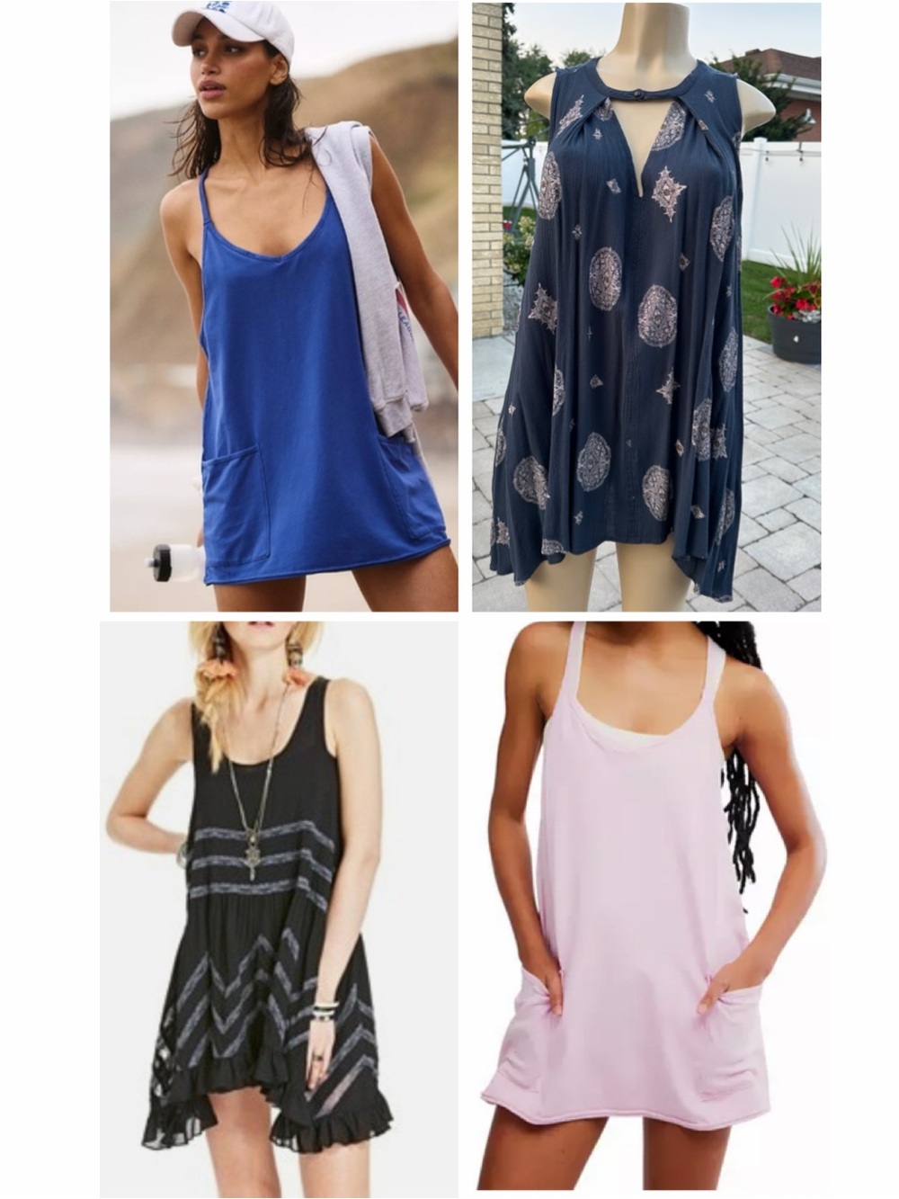 Lot of Free People tops/rompers - M
